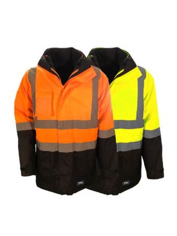 MENS 6 IN 1 RAIN JACKET COMBO WITH TRU REFLECTIVE TAPE 