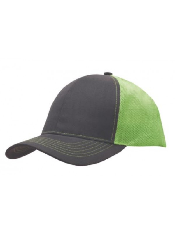 BRUSHED COTTON WITH MESH BACK CAP