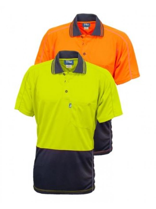 UNISEX MICROMESH HI VIS POLO 