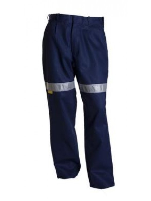 LIGHTWEIGHT COTTON WORK TROUSERS WITH 3M TAPE