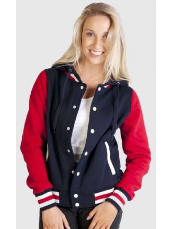 LADIES VARSITY JACKET & HOOD