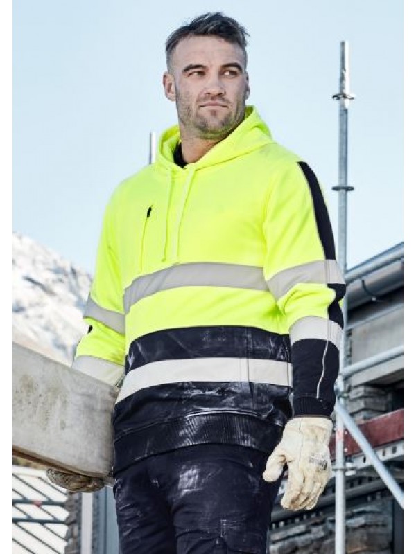 UNISEX HI VIS STRETCH TAPED HOODIE