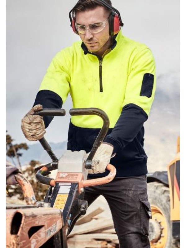 UNISEX HI VIS HALF ZIP PULLOVER