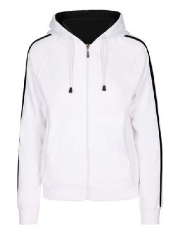 WOMENS/JUNIOR STRIPE SLEEVE HOODIE