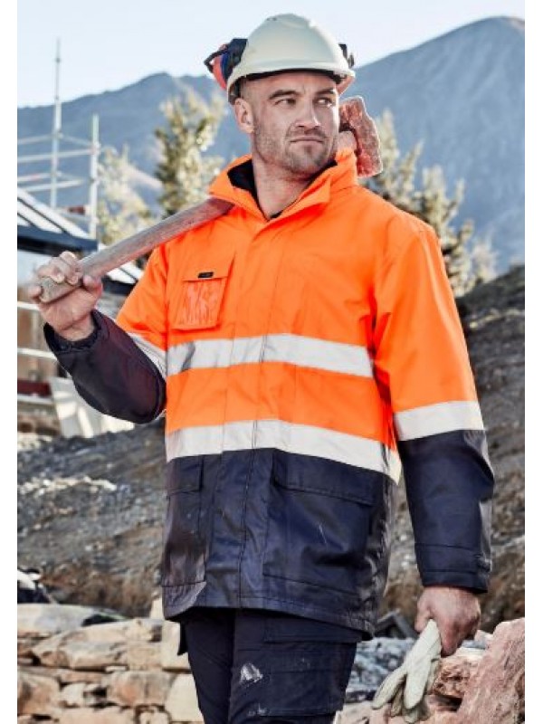 MENS HI VIS BASIC  4 IN 1 WATERPROOF JACKET
