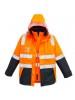 MENS HI VIS 4 IN 1 WATERPROOF JACKET