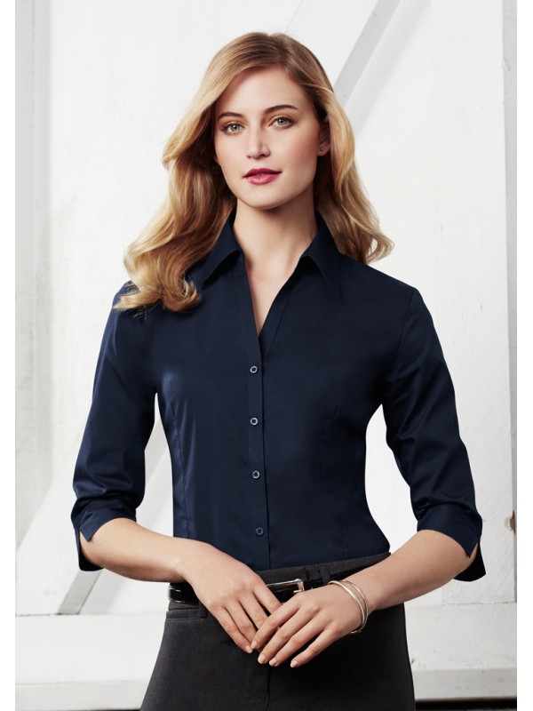 LADIES METRO 3/4 SLEEVE SHIRT