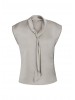 LADIES SHIMMER TIE NECK TOP